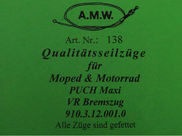 Cable Puch Maxi brake cable front A.M.W.